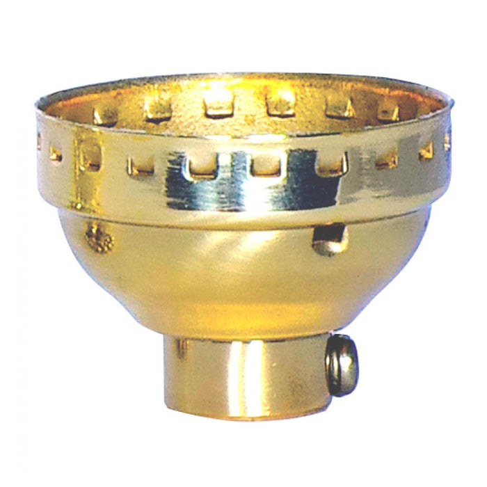 Satco 80-1287 3 Piece Cap With Paper Liner, Polished Brass