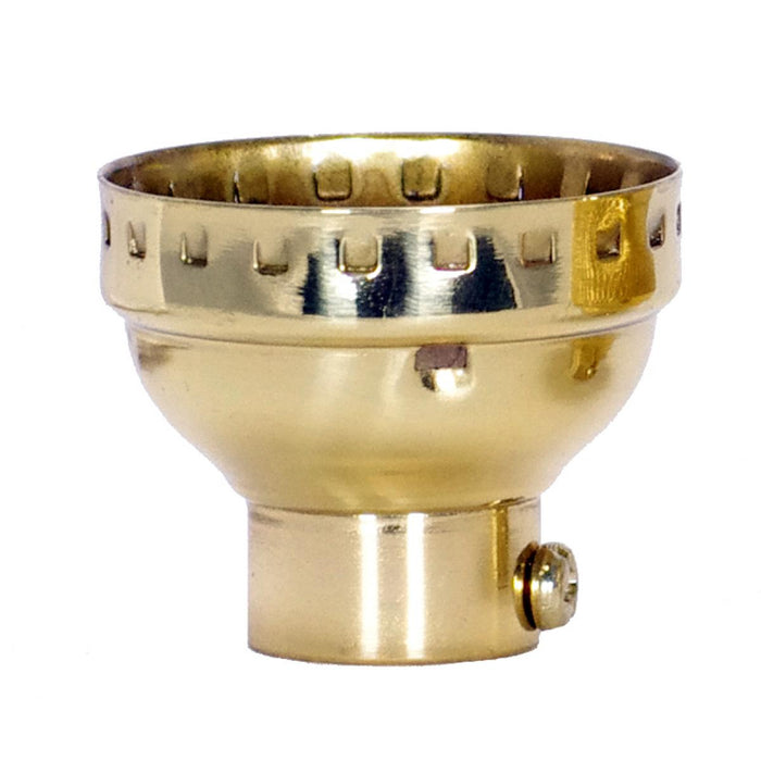 Satco 80-1289 3 Piece Cap With Paper Liner, Polished Brass