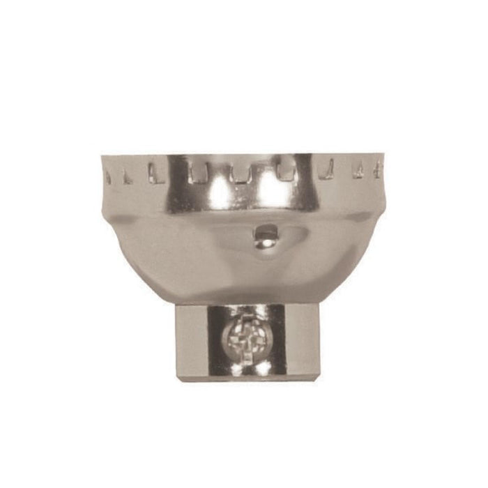 Satco 80-1290 3 Piece Cap With Paper Liner, Polished Nickel