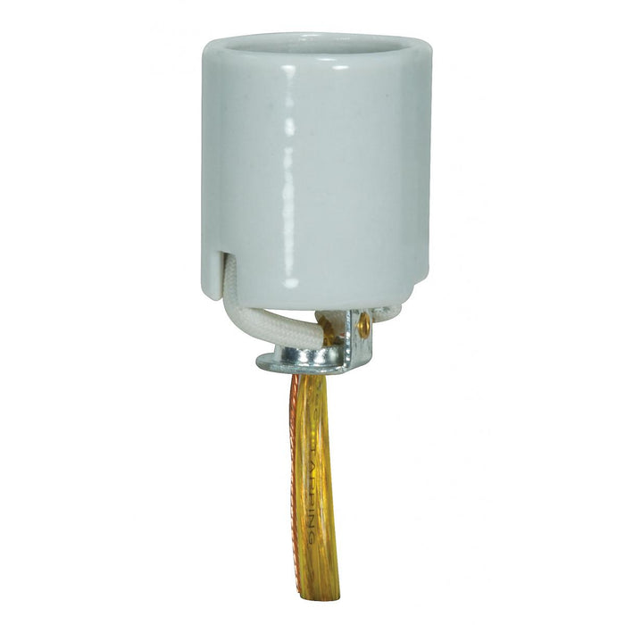 Satco 80-1317 Socket, Glazed White