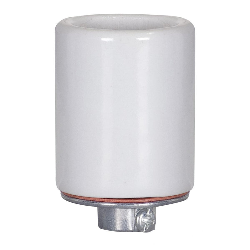 Satco 80-1318 Socket, Glazed White