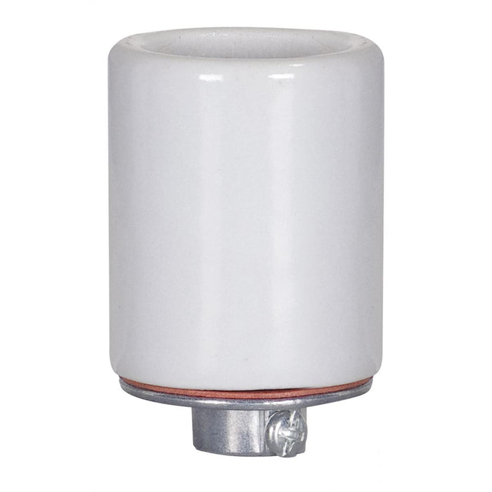Satco 80-1318 Socket, Glazed White