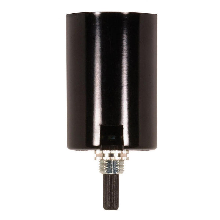 Satco 80-1326 Phenolic Bottom Turn Knob With Removable Husk, Black