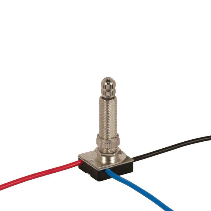 Satco 80-1366 3-Way Metal Rotary Switch, Nickel Plated