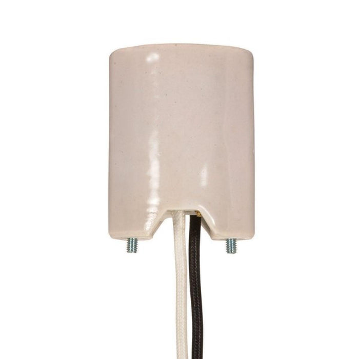 Satco 80-1376 Socket, Glazed Cream