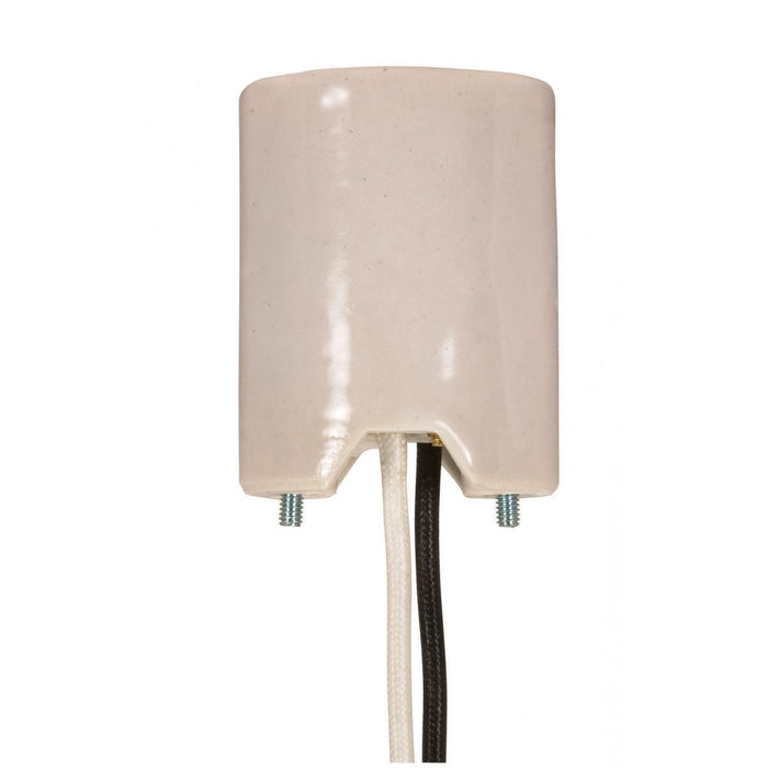 Satco 80-1377 Socket, Glazed Cream
