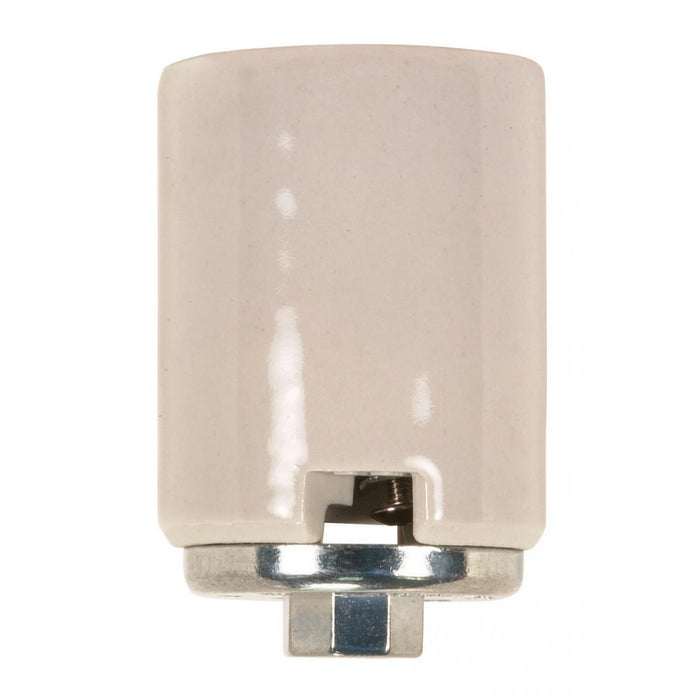 Satco 80-1378 Socket, Glazed Cream