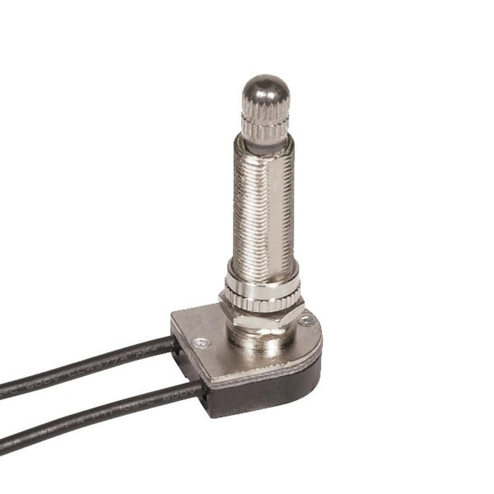 Satco 80-1414 On-Off Metal Rotary Switch, Nickel Plated