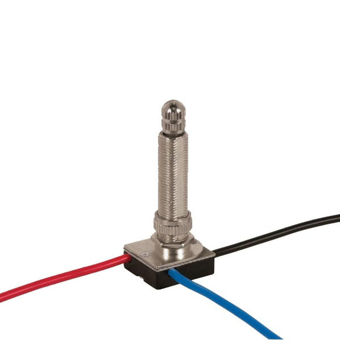 Satco 80-1416 3-Way Metal Rotary Switch, Nickel Plated