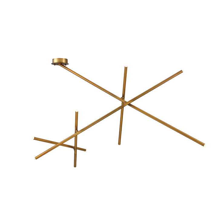 Eurofase 36249-039 LED Flush Mount, Antique Brass