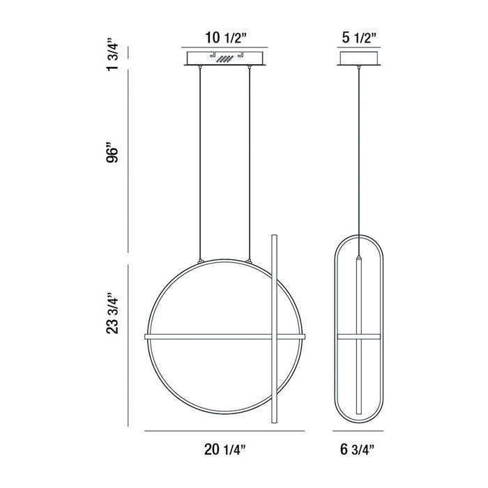 Eurofase 37035-013 LED Chandelier, Black