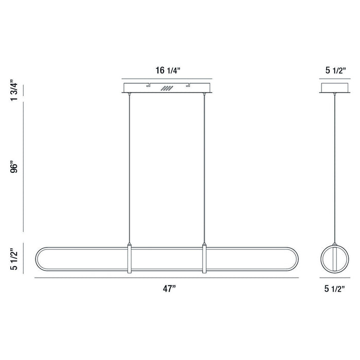 Eurofase 37037-017 LED Chandelier, Black