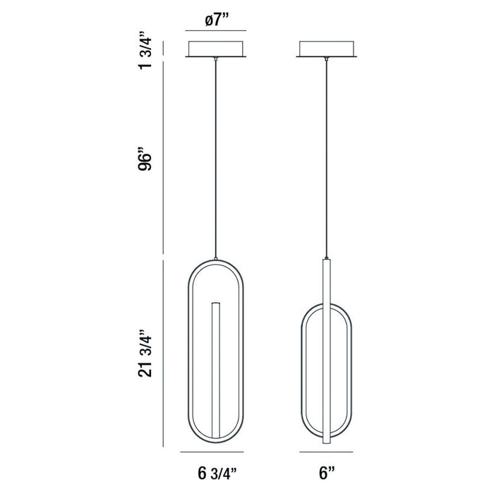 Eurofase 37038-014 LED Pendant, Black