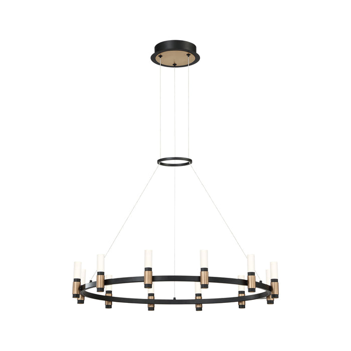 Eurofase 37043-018 LED Chandelier, Brass-Black