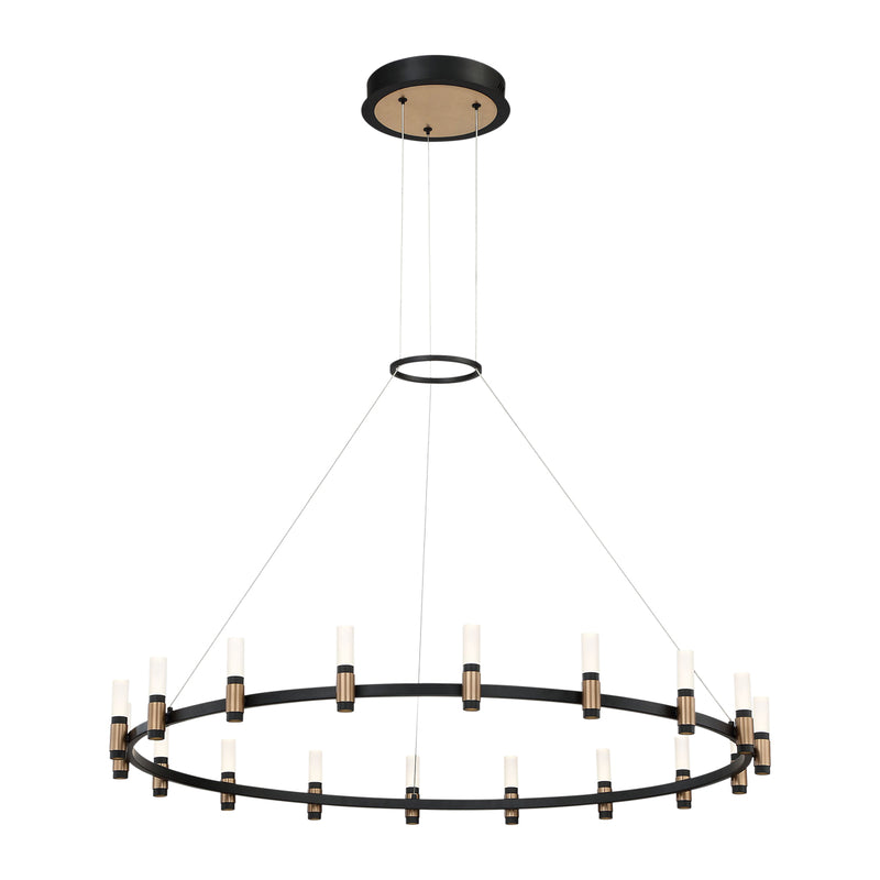 Eurofase 37044-015 LED Chandelier, Brass-Black