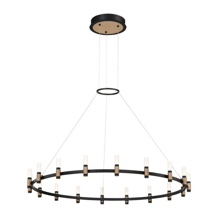 Eurofase 37044-015 LED Chandelier, Brass-Black