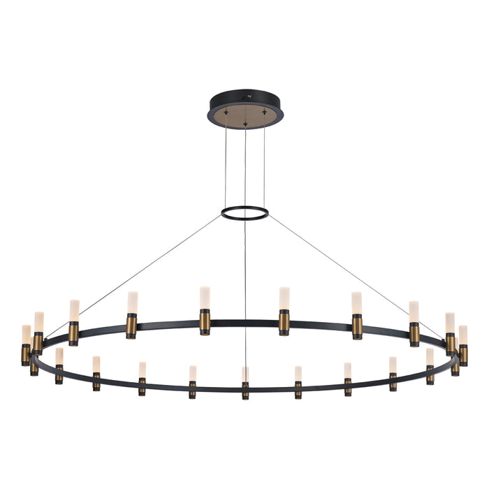 Eurofase 37045-012 LED Chandelier, Brass-Black