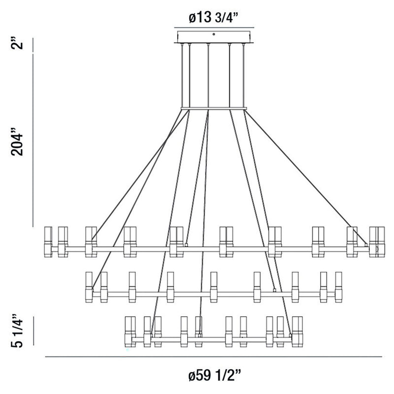 Eurofase 37046-019 LED Chandelier, Brass-Black