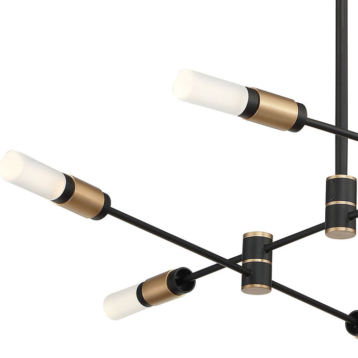 Eurofase 37050-016 LED Chandelier, Brass-Black