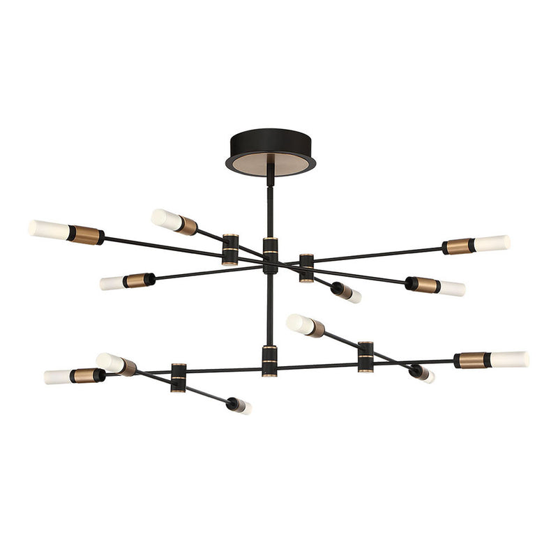 Eurofase 37051-013 LED Chandelier, Brass-Black