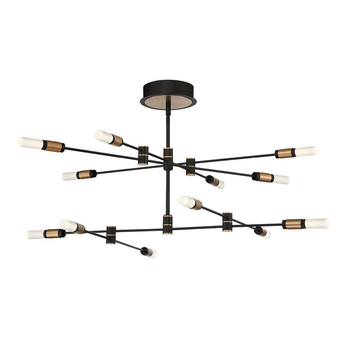 Eurofase 37051-013 LED Chandelier, Brass-Black
