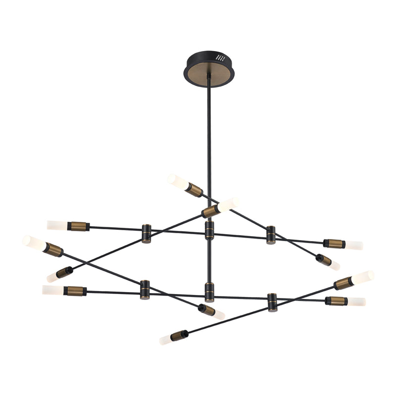 Eurofase 37051-013 LED Chandelier, Brass-Black