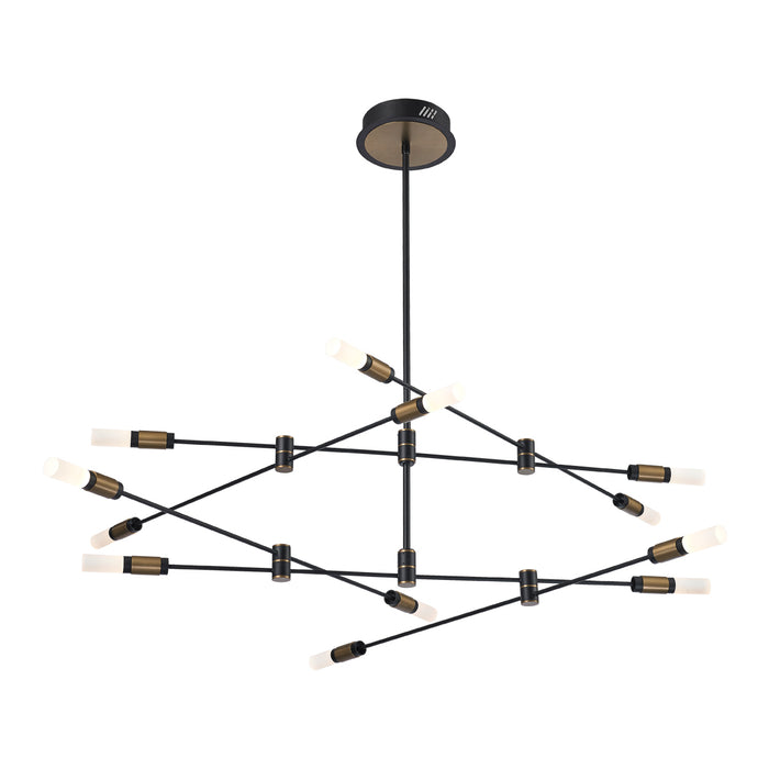 Eurofase 37051-013 LED Chandelier, Brass-Black