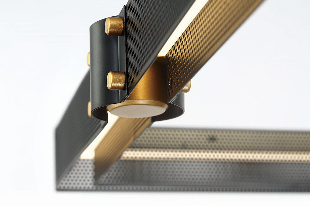 Eurofase 37060-015 LED Chandelier, Gold-Black