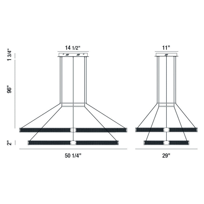 Eurofase 37061-012 LED Chandelier, Gold-Black