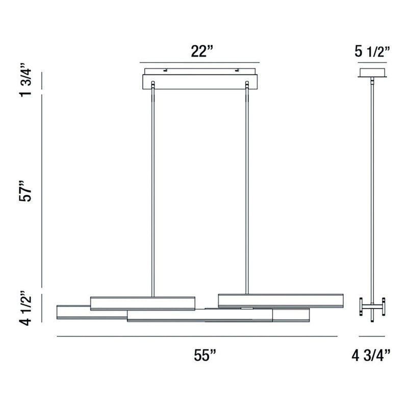 Eurofase 37065-027 LED Chandelier, Gold