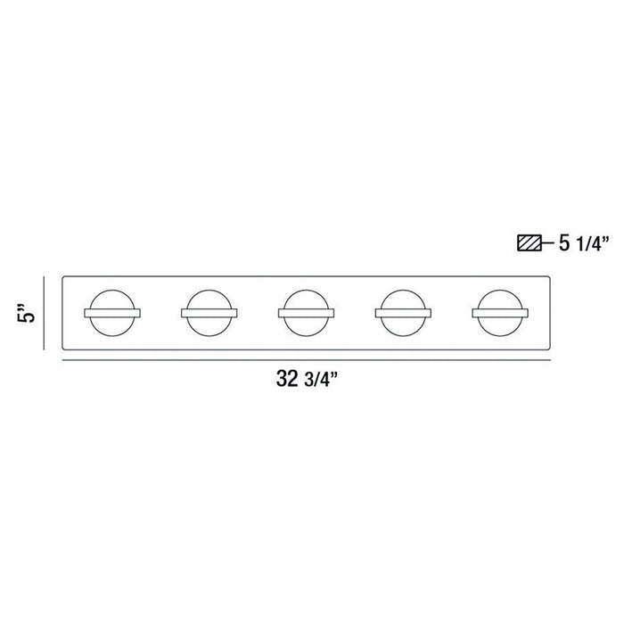 Eurofase 37071-011 LED Bathbar, Chrome