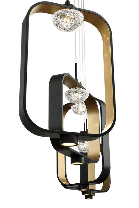 Eurofase 37078-010 LED Chandelier, Black