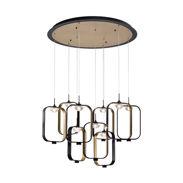 Eurofase 37079-017 LED Chandelier, Gold-Black