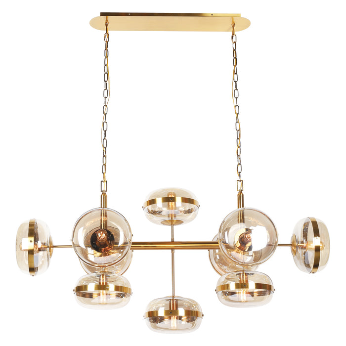 Eurofase 37089-016 Ten Light Chandelier, Brass