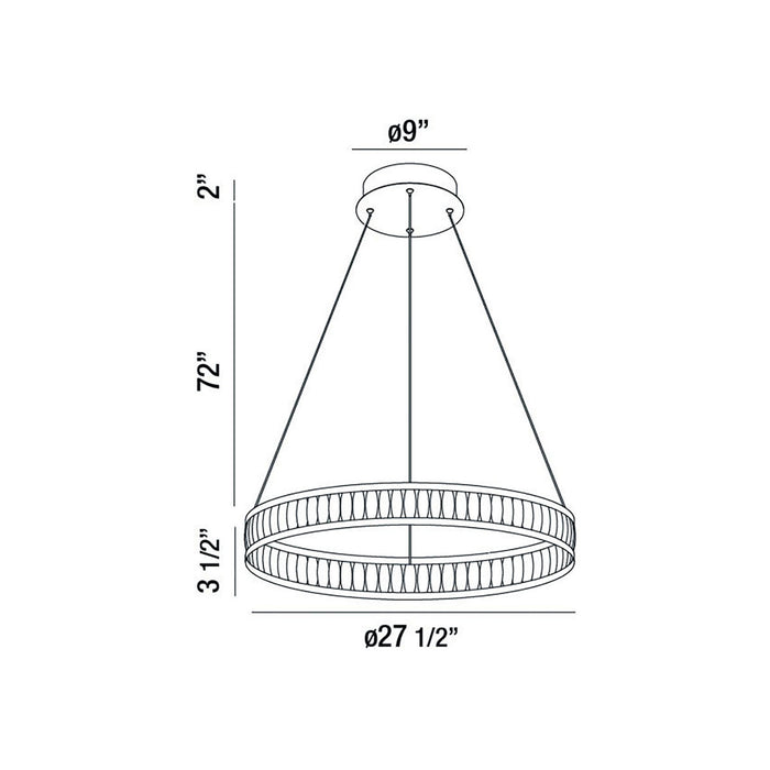 Eurofase 37091-019 LED Chandelier, Black