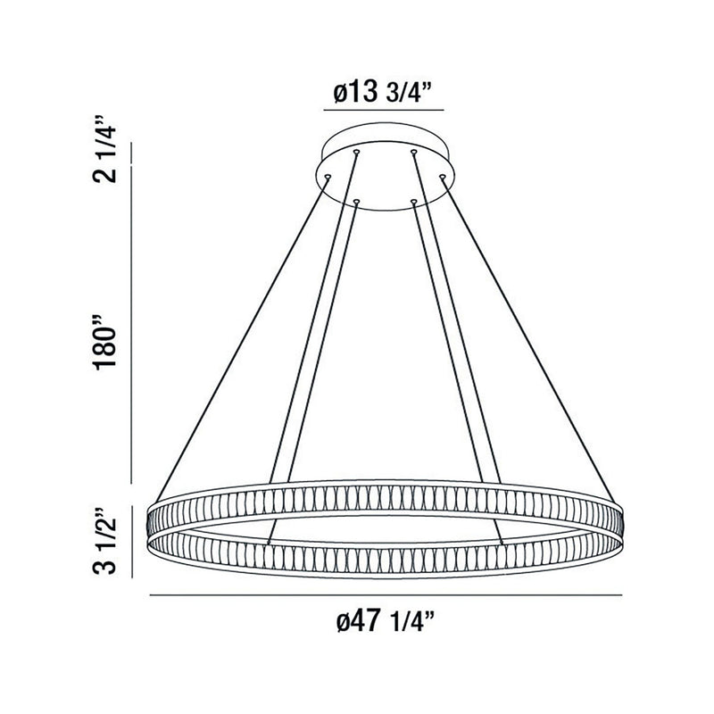 Eurofase 37092-016 LED Chandelier, Black