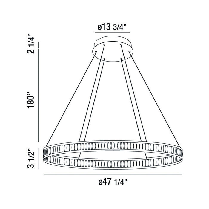 Eurofase 37092-016 LED Chandelier, Black