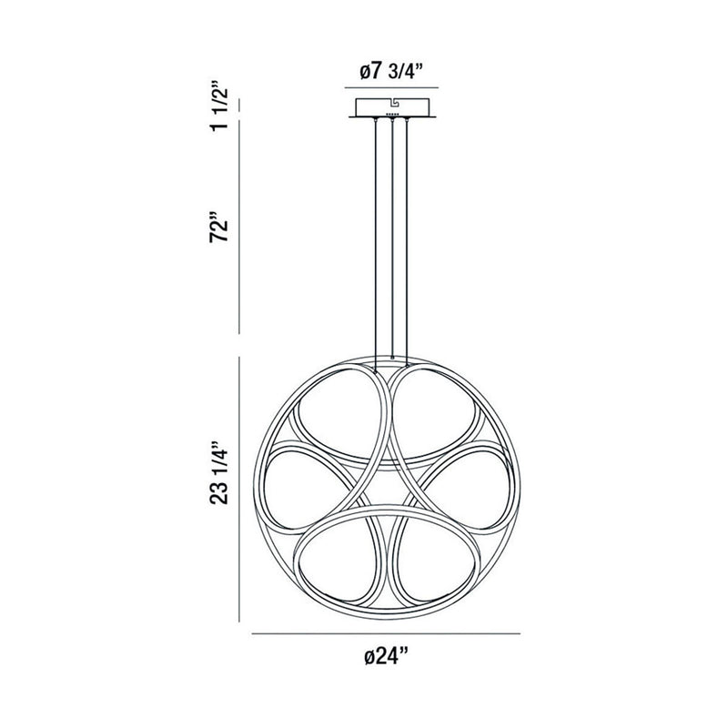 Eurofase 37102-012 LED Pendant, Chrome
