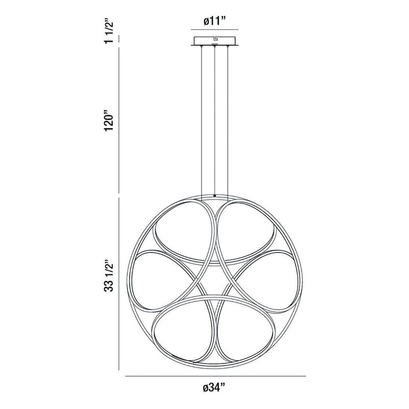 Eurofase 37104-023 LED Pendant, Gold