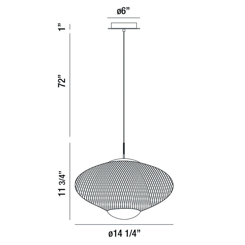 Eurofase 37106-010 LED Pendant, Black