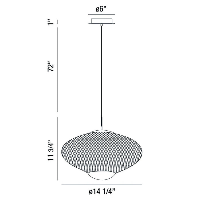 Eurofase 37106-010 LED Pendant, Black