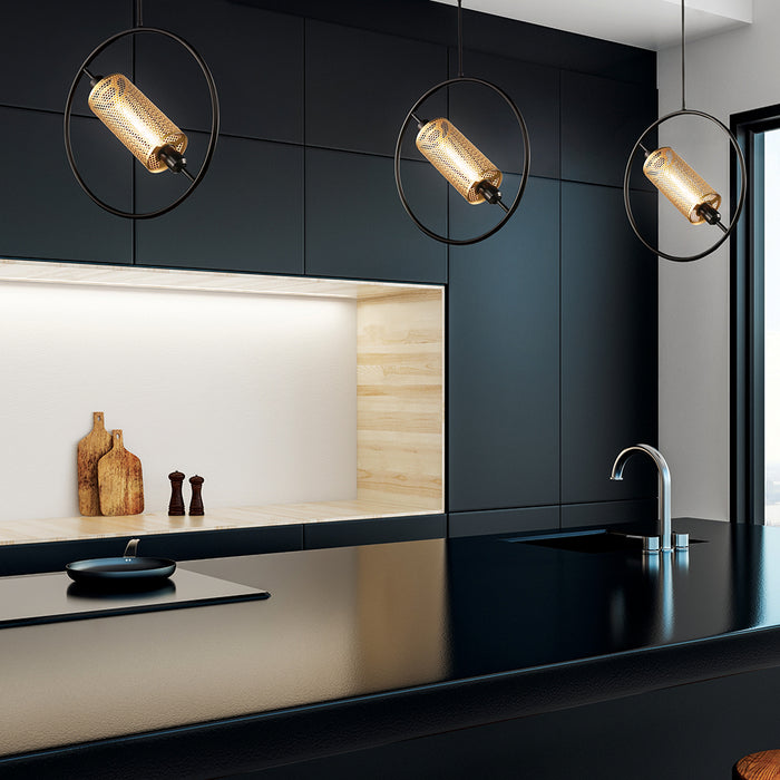 Eurofase 37109-011 One Light Pendant, Black