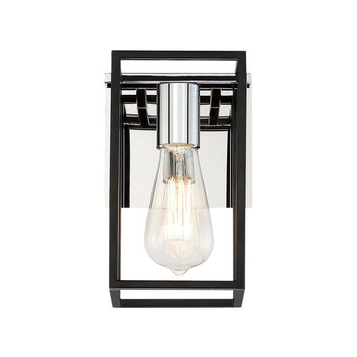 Eurofase 37115-012 One Light Wall Sconce, Chrome/Black