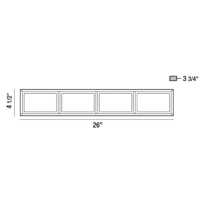 Eurofase 37127-015 LED Bathbar, Black