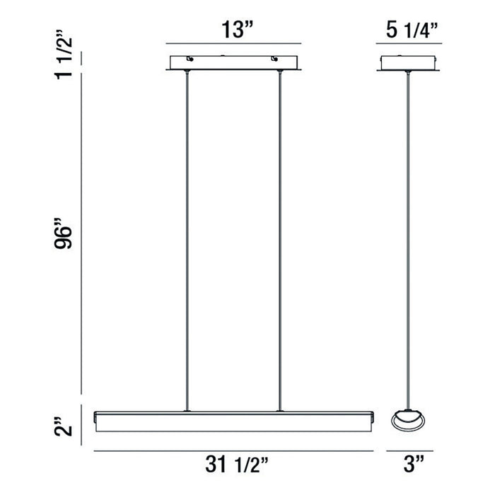 Eurofase 37160-012 LED Pendant, Chrome