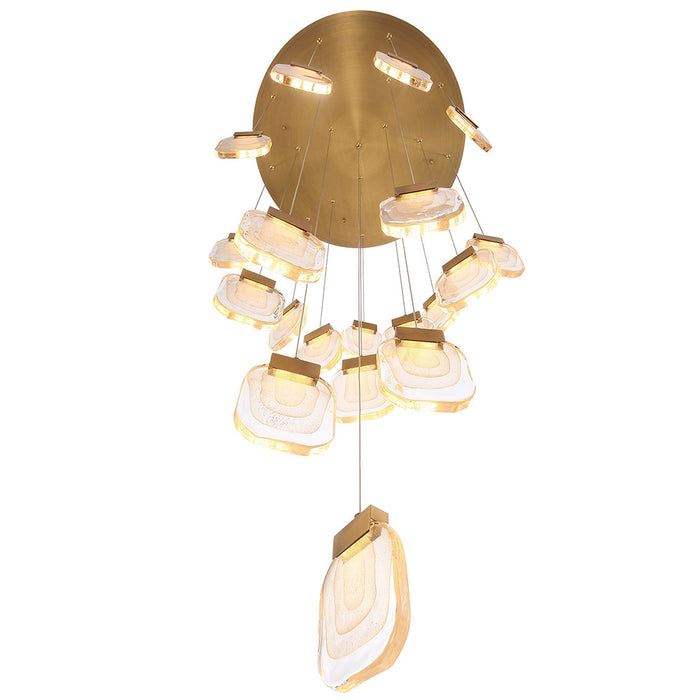 Eurofase 37192-013 LED Chandelier, Gold