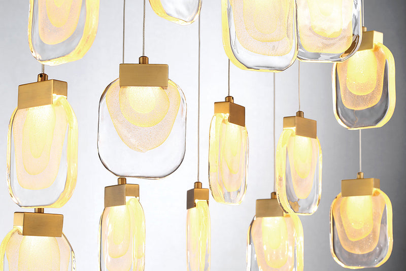 Eurofase 37192-013 LED Chandelier, Gold