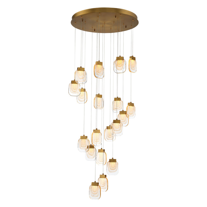 Eurofase 37192-013 LED Chandelier, Gold