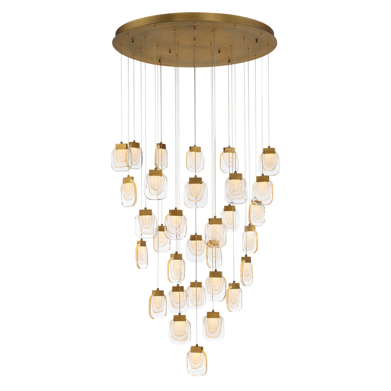 Eurofase 37193-010 LED Chandelier, Gold
