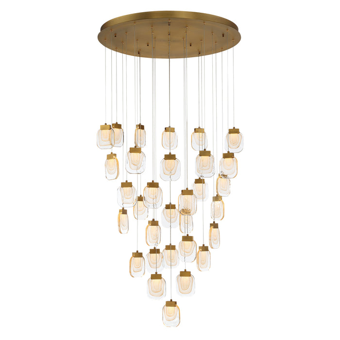 Eurofase 37193-010 LED Chandelier, Gold
